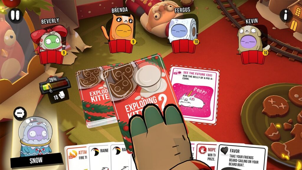 صورة مميزة لأخبارنا عن Exploding Kittens 2 Santa Claws Pack. ويضم بعض البطاقات والقطط البرتقالية.